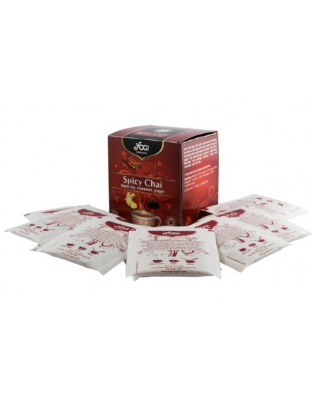 Yogi Tea - Ceai BIO cu mirodenii, ceai negru, scortisoara, ghimbir, 12 plicuri - 24 g   