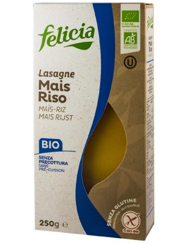 Felicia Bio – Lasagna Bio mălai și orez	250g