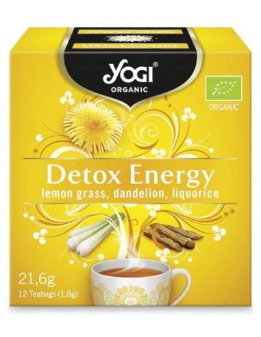Yogi Tea - Ceai BIO detoxifiant cu lemongrass,  papadie si lemn dulce, 12 plicuri - 21,6g