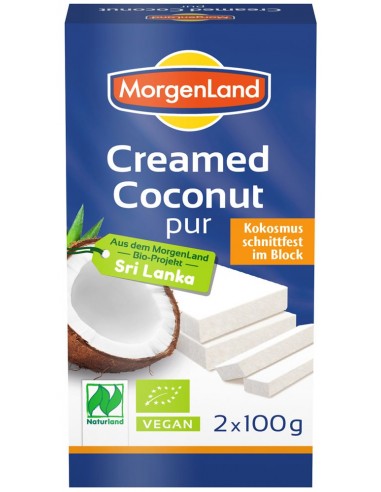MORGENLAND Crema de cocos ecologica solida, 100% cocos, 200 g