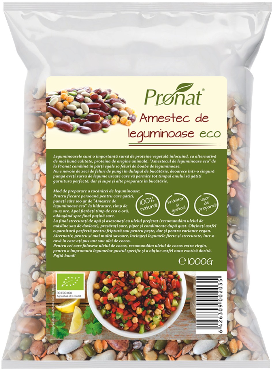 Amestec de leguminoase bio, 1000g Pronat