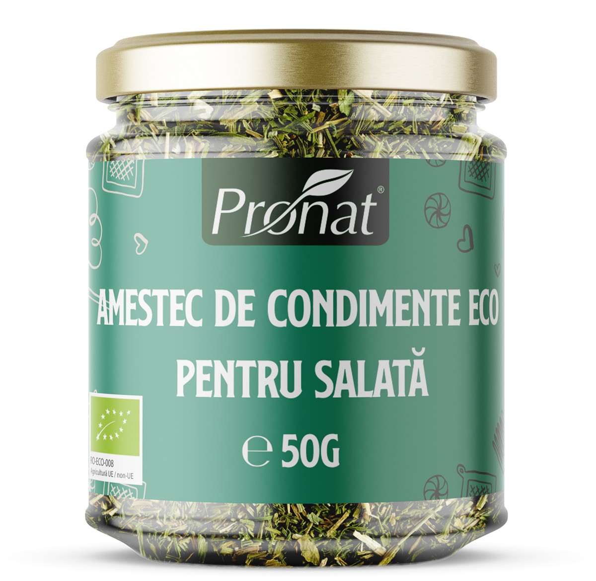 Amestec de condimente bio pentru salata, 50g Pronat