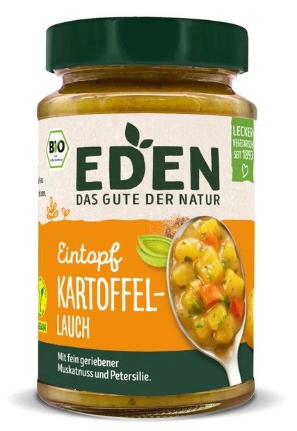 Tocana bio de cartofi si praz, 400g eden