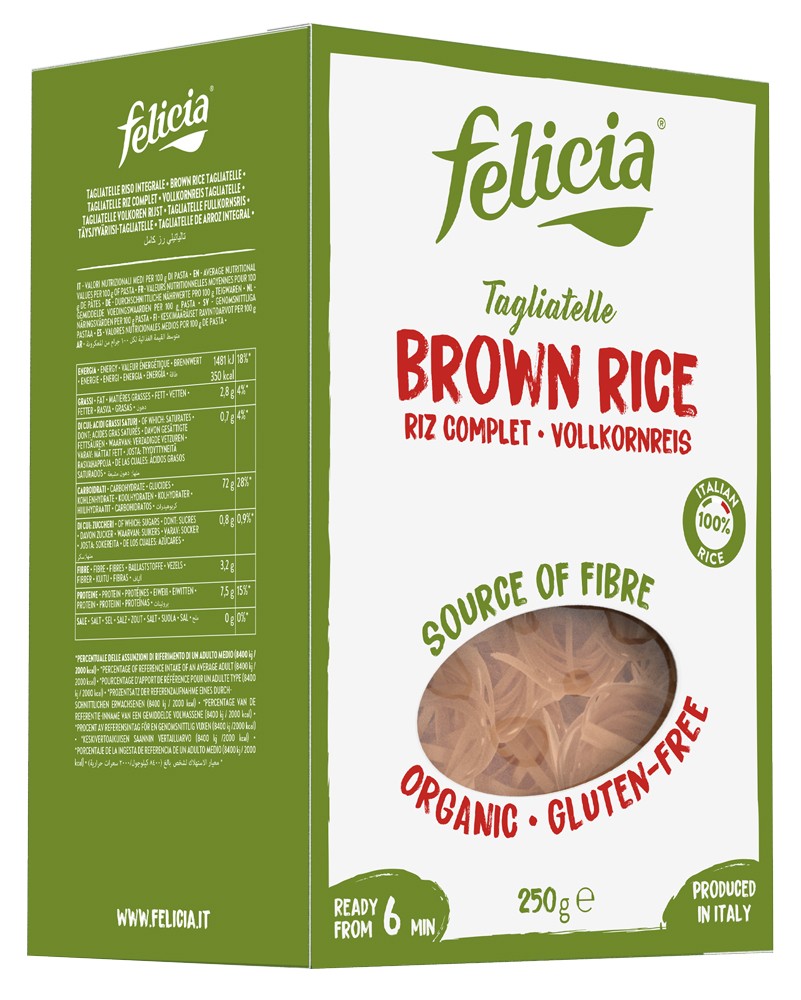 Tagliatelle bio din faina de orez integral, 250g Felicia