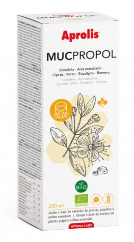 Mucpropol sirop bio de tuse cu propolis si grindelia, 250ml Aprolis
