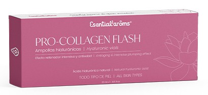 Fiole cu acid hialuronic natural, Pro-collagen Flash, antiaging, 7 x 1.5ml Esentialaroms