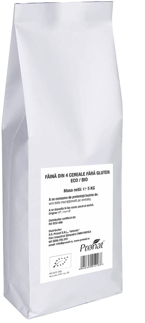 Faina bio din patru cereale natural fara gluten, 5kg Pronat