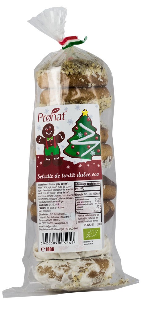 Selectie de turta dulce bio, 180g Pronat