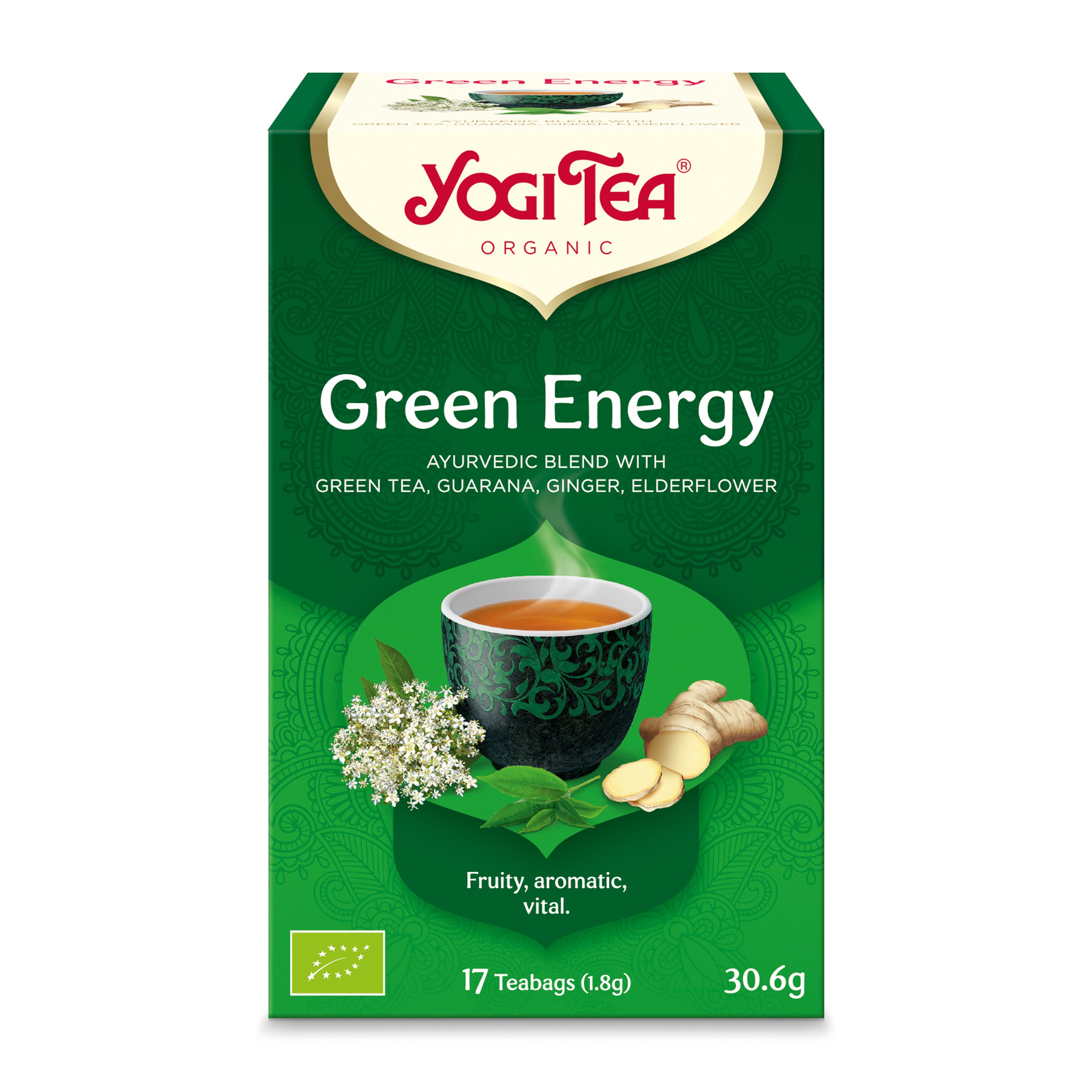 Ceai bio Energie Verde, 17 pliculete 30.6g Yogi Tea