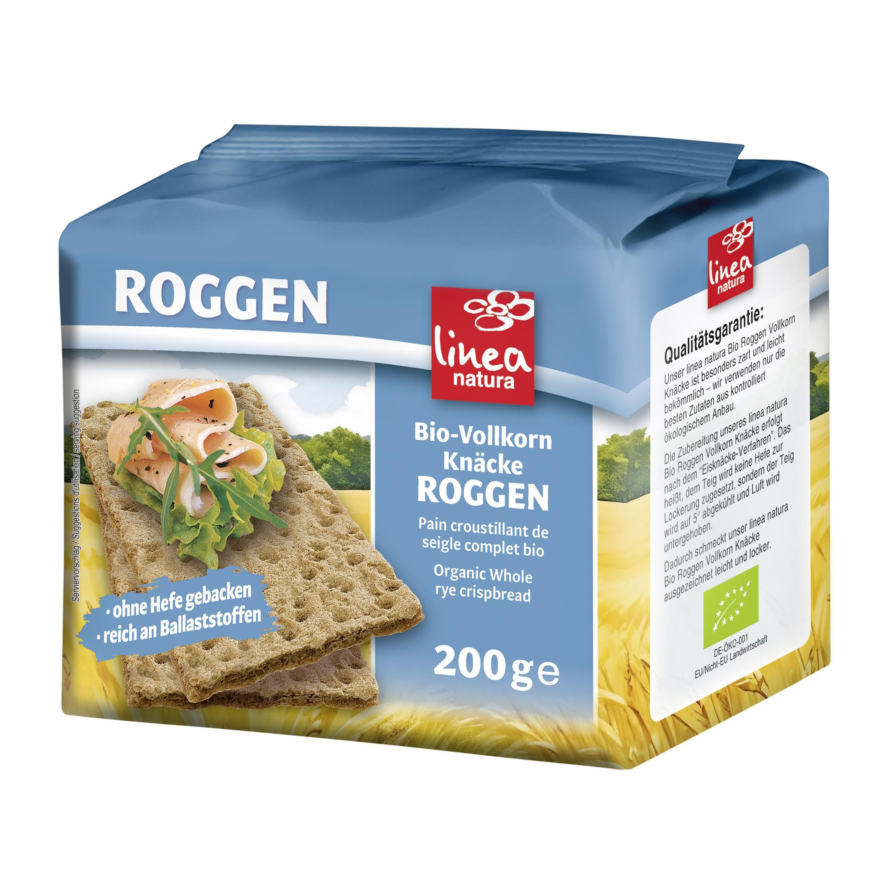 Paine bio crocanta din faina integrala de secara, 200g Linea Natura