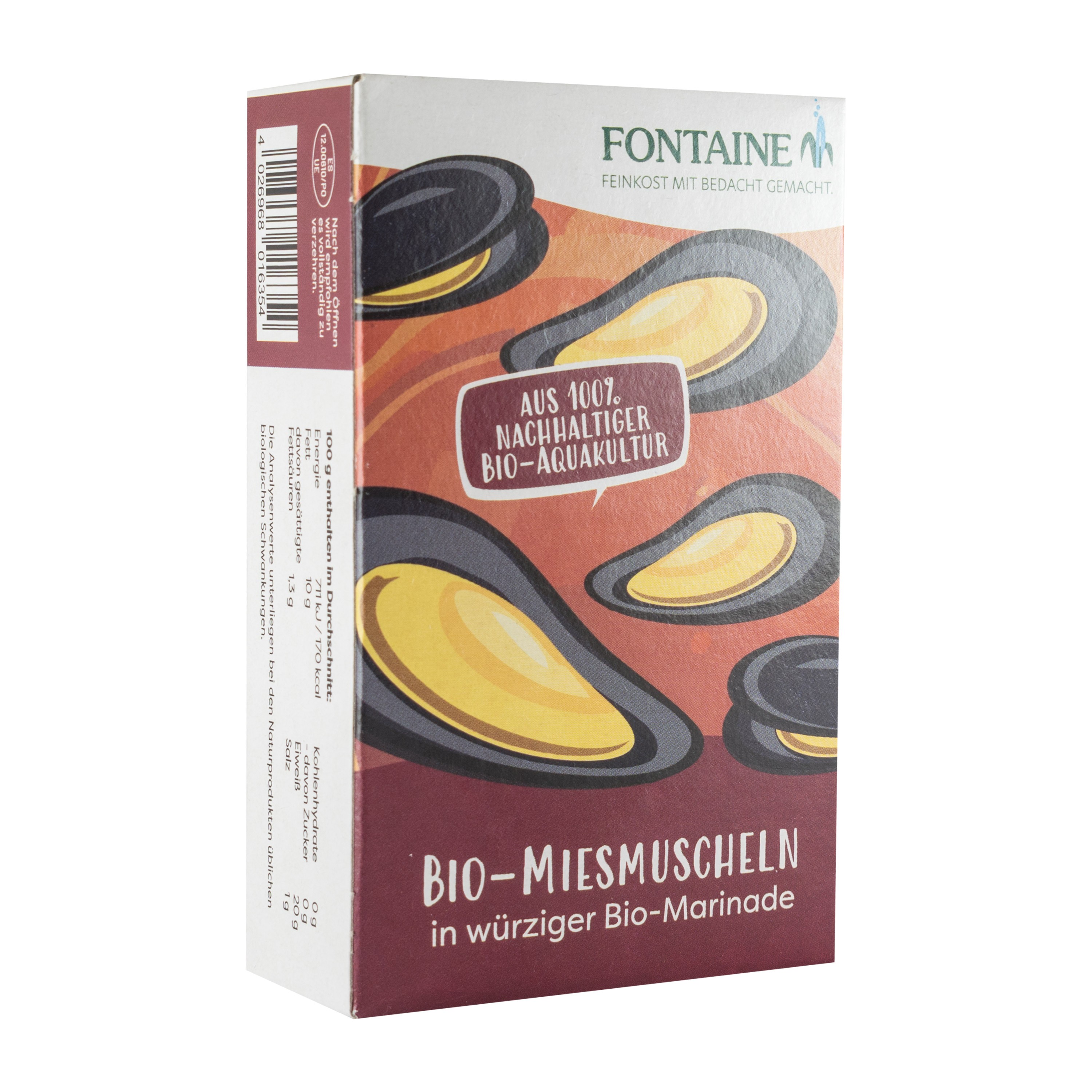 Midii bio in sos marinade, 120g Fontaine