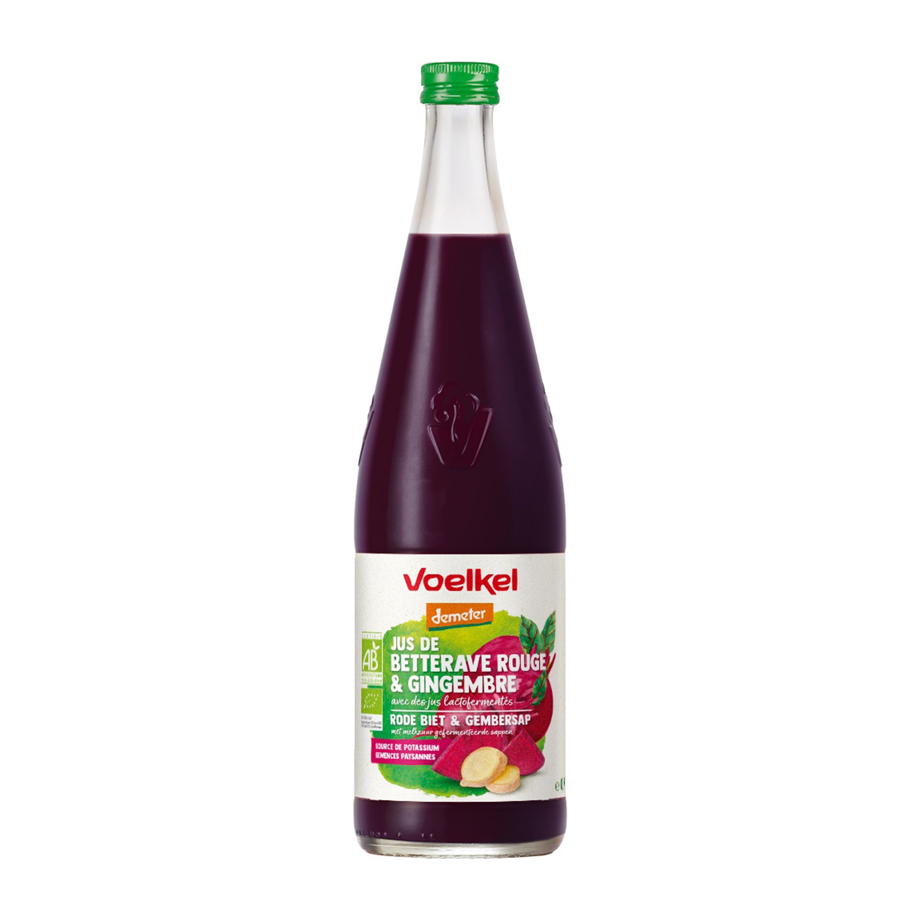 Suc bio si demeter de sfecla rosie si ghimbir, 700ml Voelkel