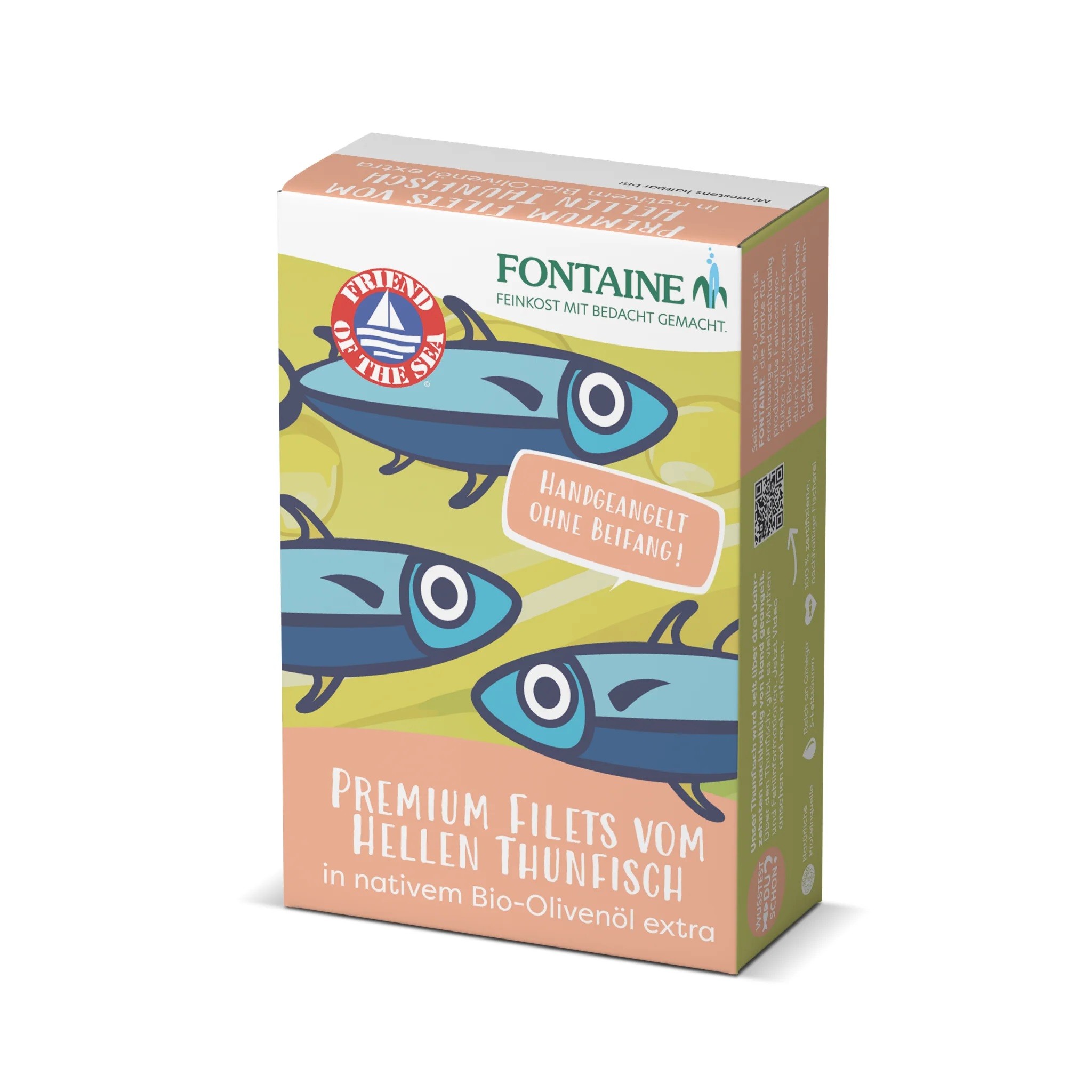 File de ton, bucati intregi in ulei de masline extravirgin bio, 120g Fontaine