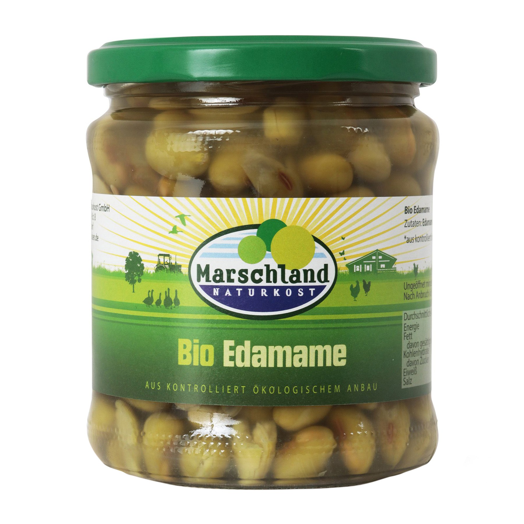 Edamame bio-Boabe de soia verzi, 330g, Marschland Naturkost