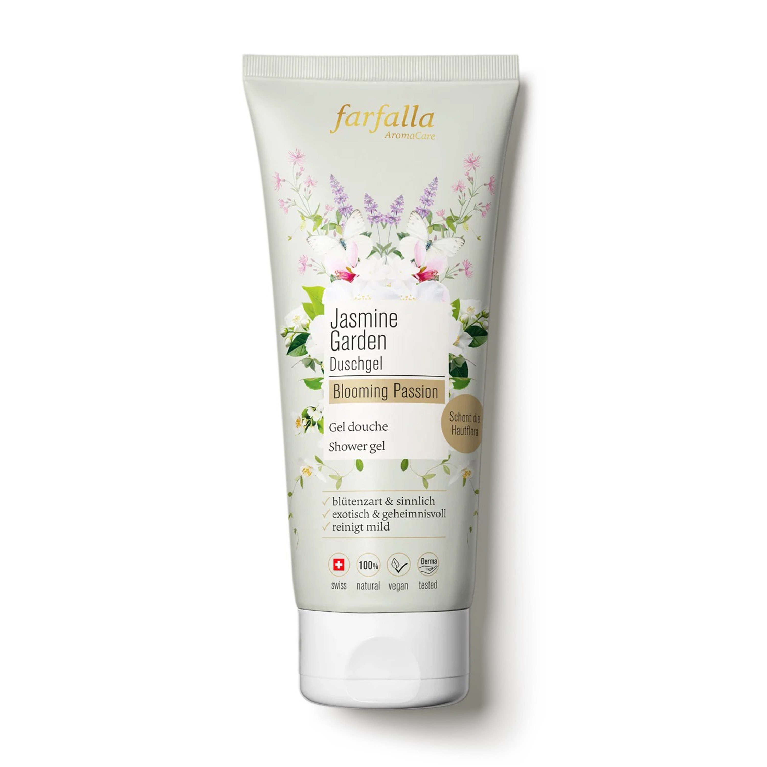 Gel de dus cu floare de iasomie, 200ml Farfalla