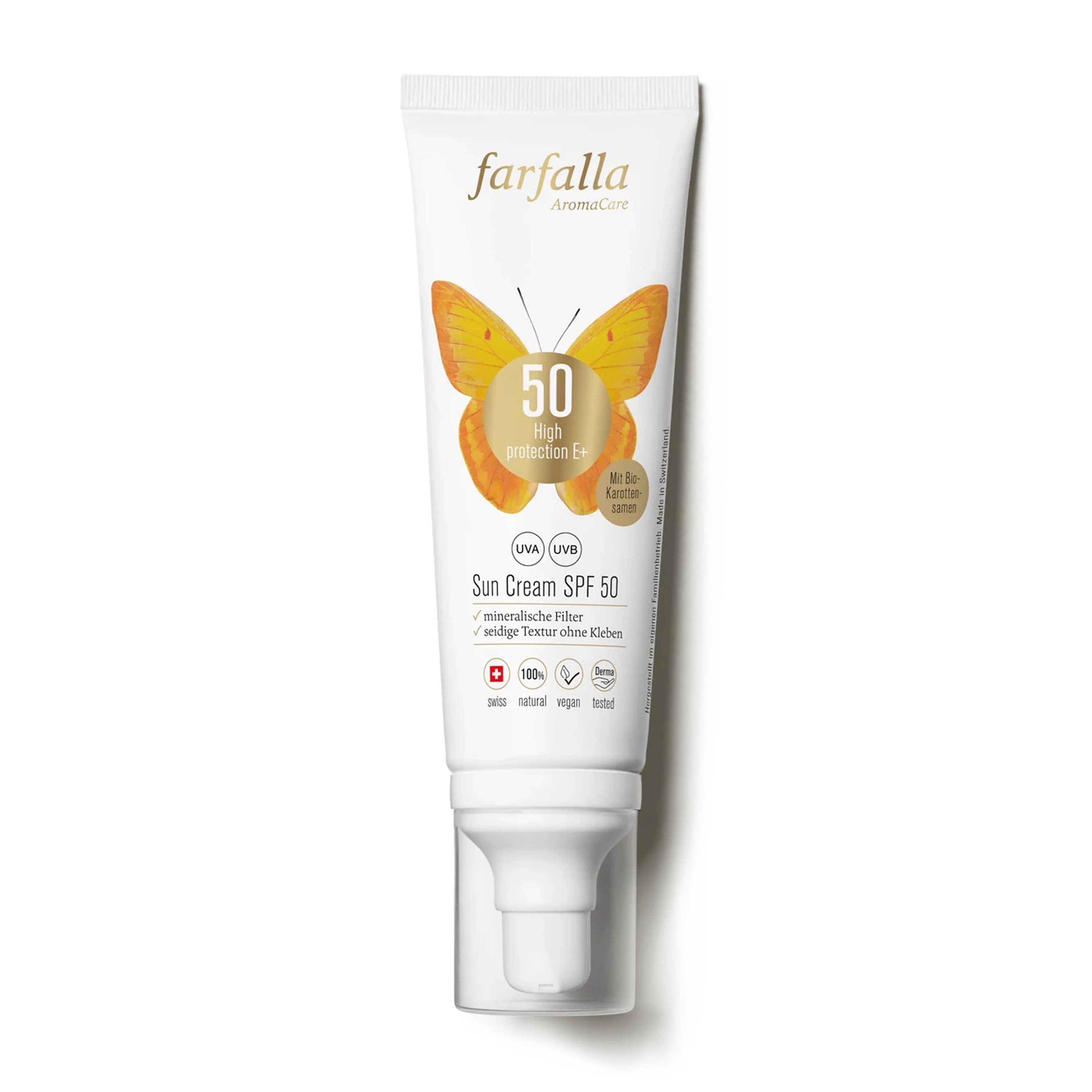 Crema de fata cu protectie solara SPF 50, 80ml Farfalla