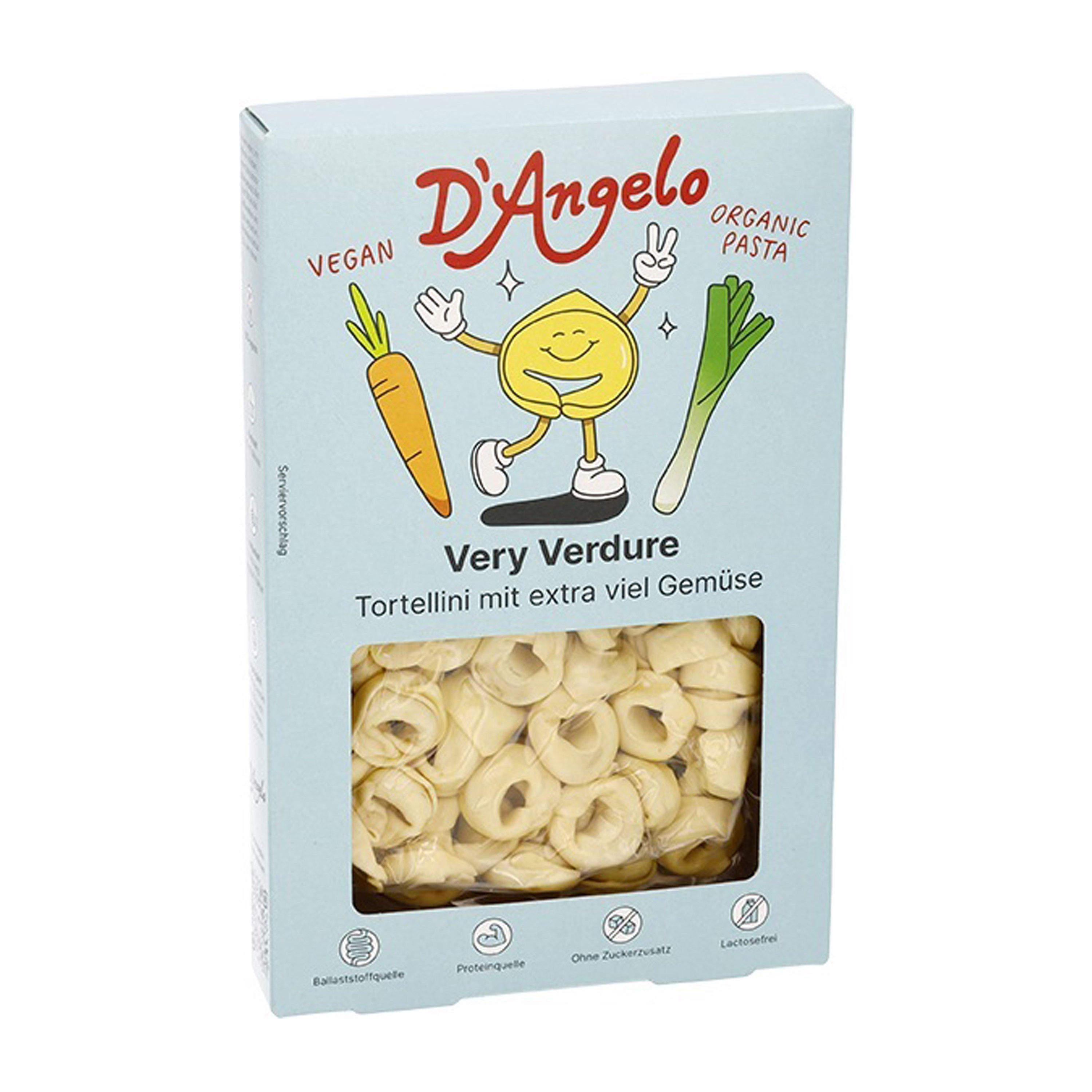 Tortellini bio cu legume, 250g D'angelo Pasta