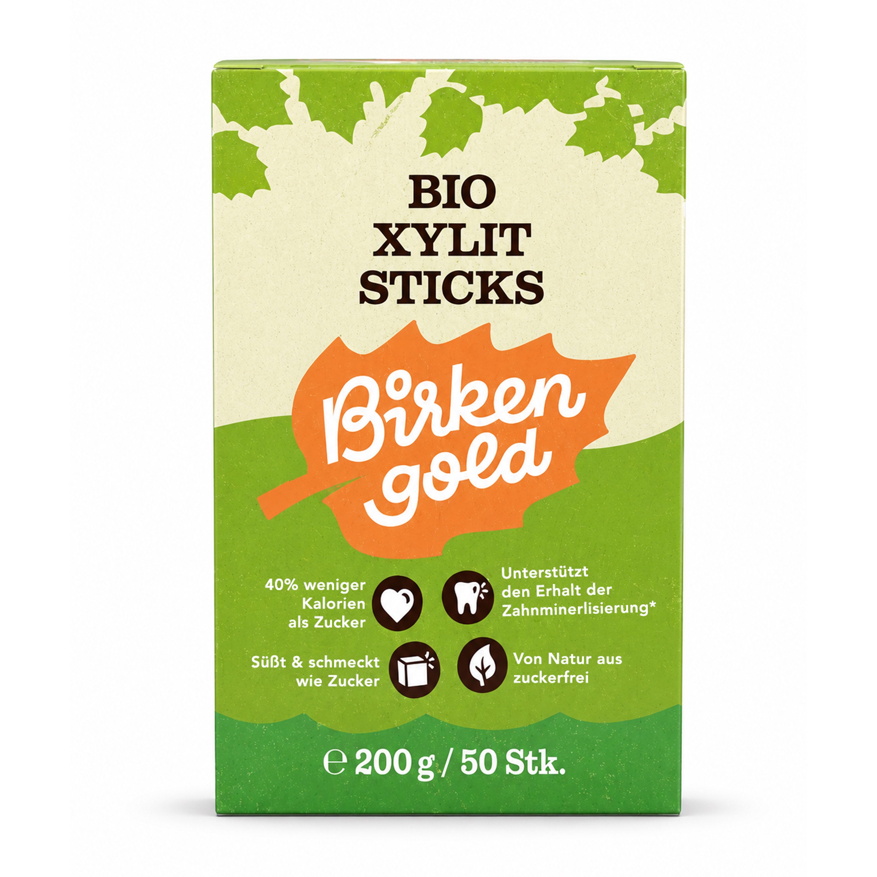 Indulcitor bio, 100% xylitol 200g (50 pliculete a 4g) Birkengold