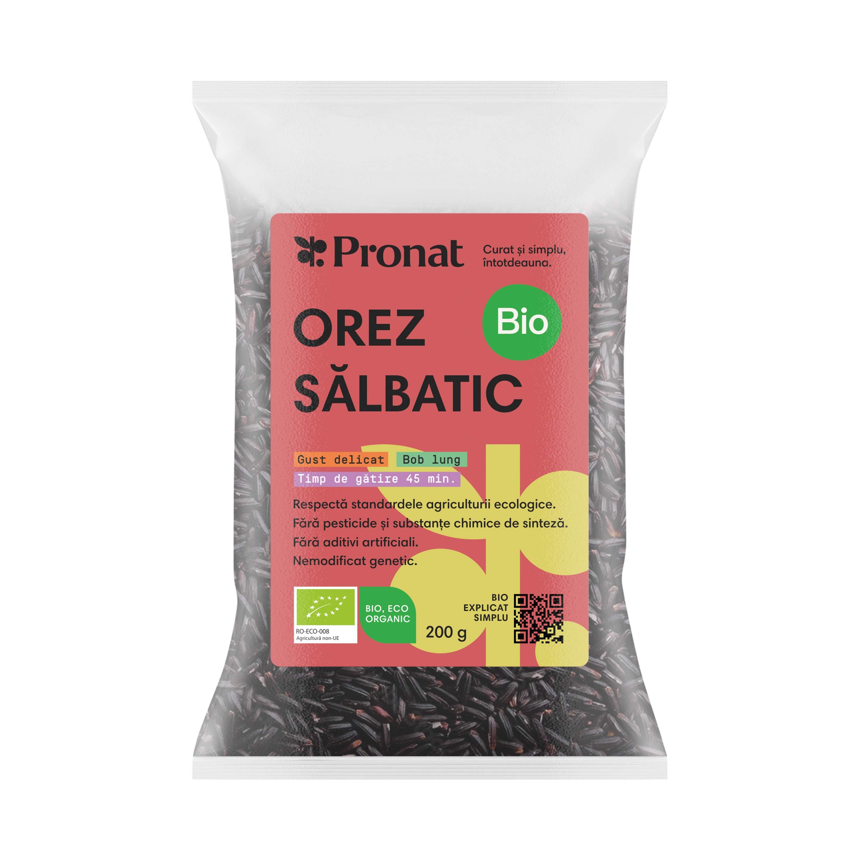Orez salbatic bio 200g Pronat