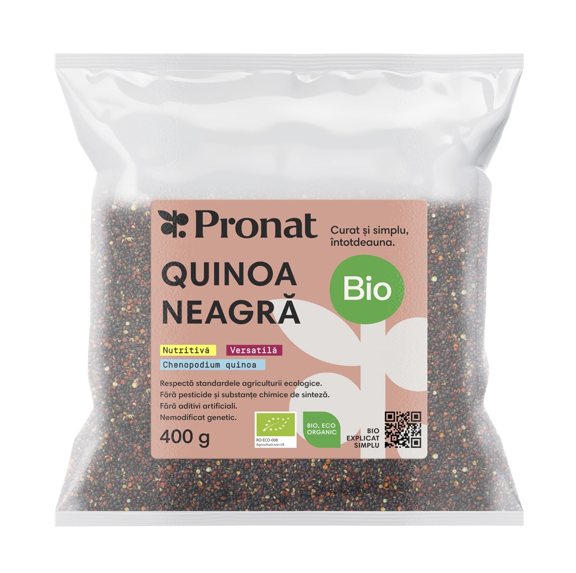 Quinoa neagra bio, 400g Pronat