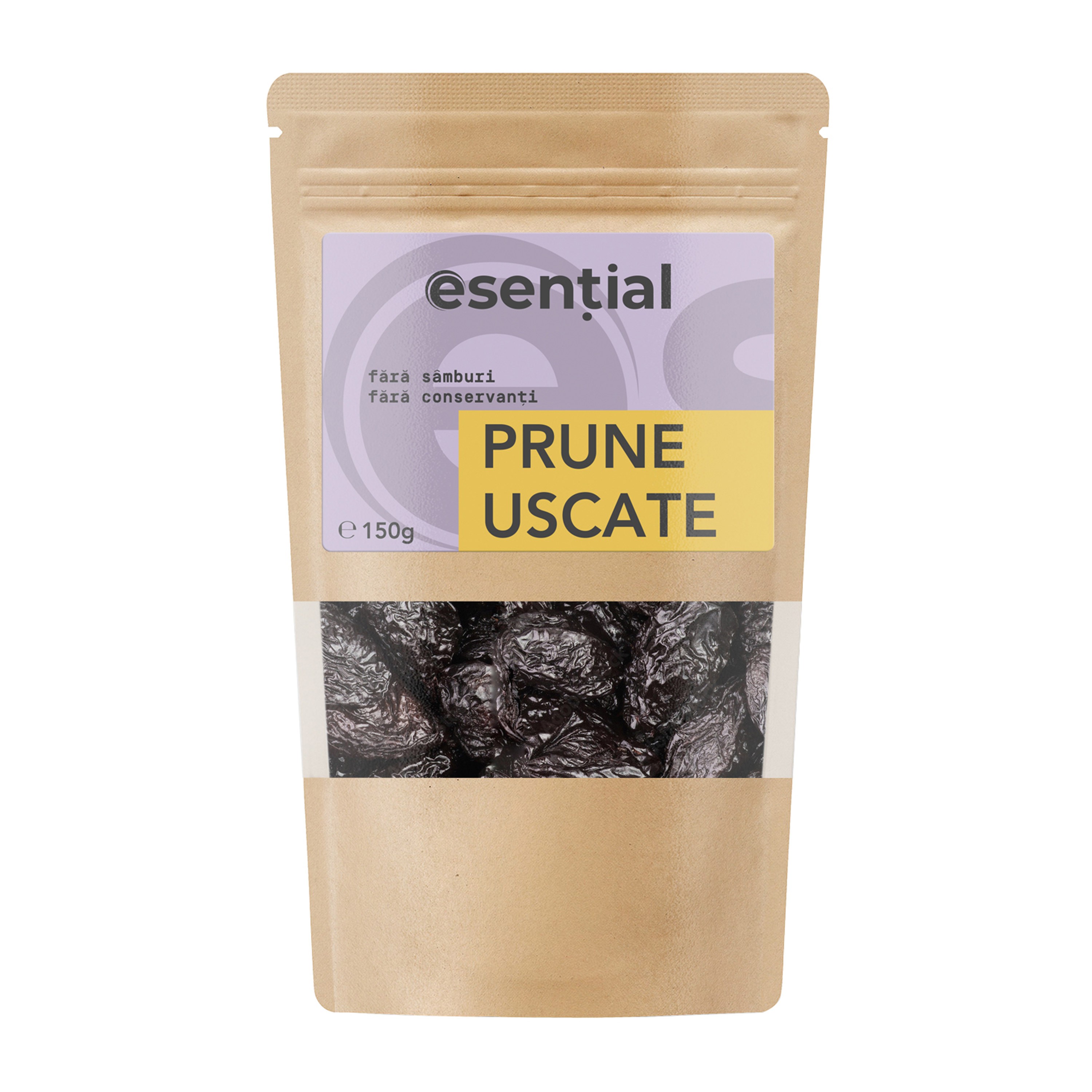 Prune fara conservanti si samburi, 150 g Esential
