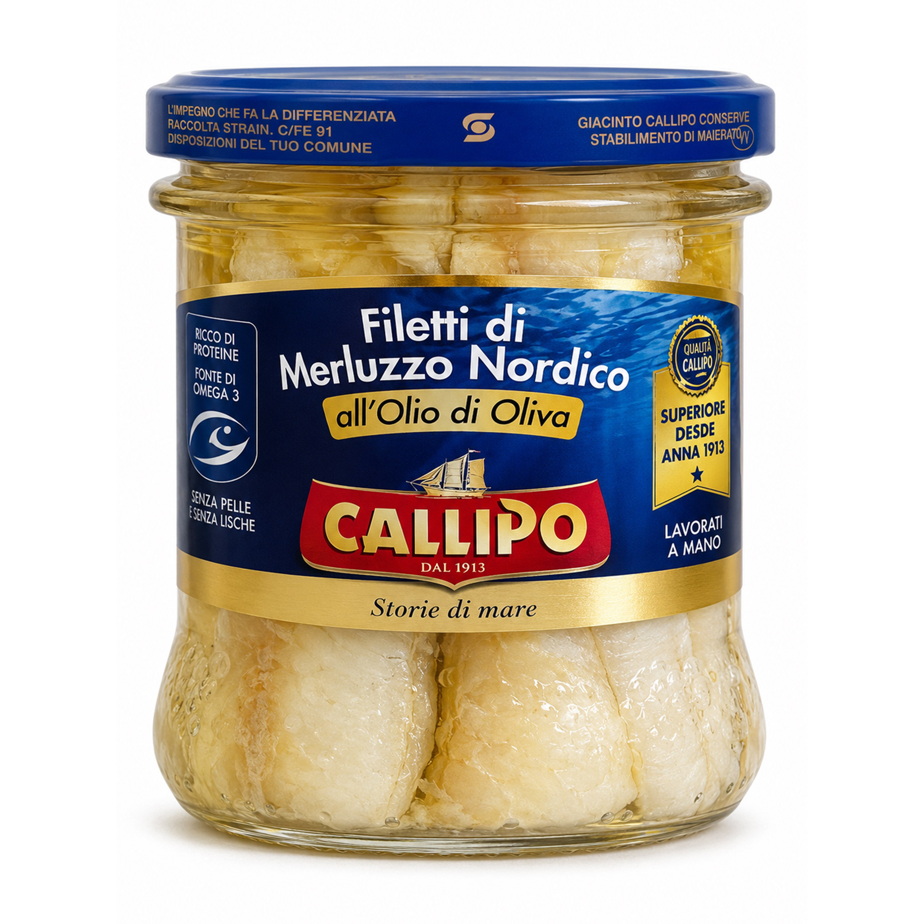File de Cod nordic in ulei de masline, 150g Callipo