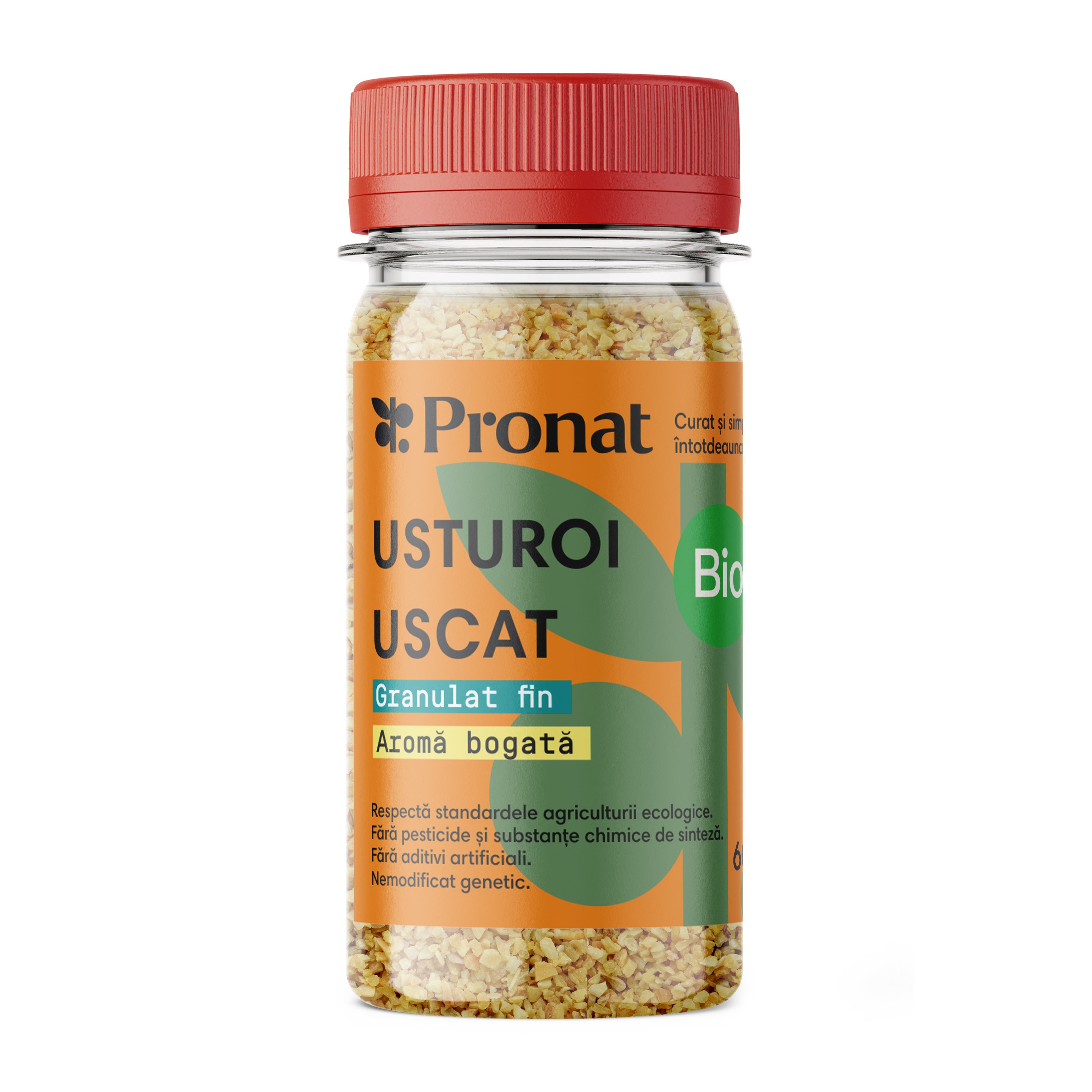 Usturoi uscat granulat fin bio, 60g Pronat