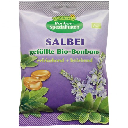 Dropsuri bio cu salvie, 100g Liebhart's